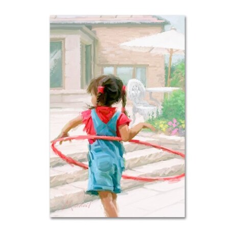 Trademark Fine Art The Macneil Studio 'Girl with Hoop' Canvas Art, 22x32 ALI9172-C2232GG